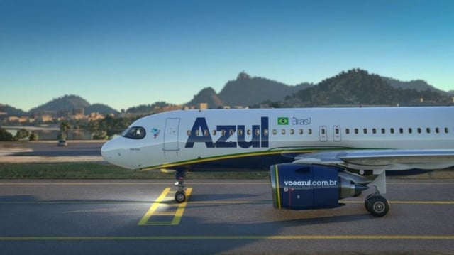 azul azul4 cia aérea companhia aérea avião