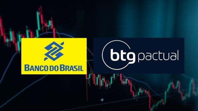 Ações do Banco do Brasil (BBAS3) e BTG Pactual (BPAC11).