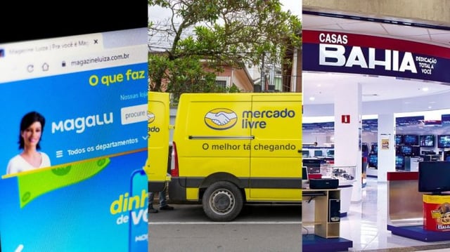 Casas Bahia, Mercado Livre e Magazine Luiza