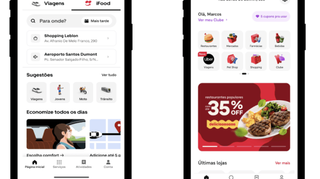Parceria entre iFood e Uber
