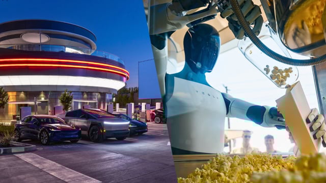 Restaurante da Tesla abriu em Los Angeles nesta segunda-feira (21)