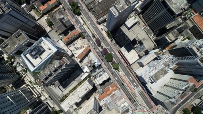 vista aérea de imóveis em São Paulo