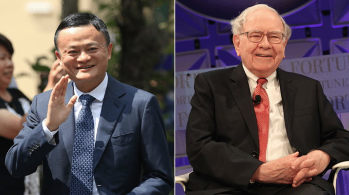 Jack Ma, do Alibaba, e Warren Buffett
