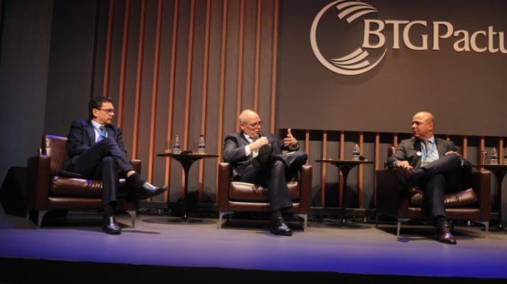 Marcos Mendes, Beny Parnes e Carlos Alexandre da Costa - evento BTG Pactual