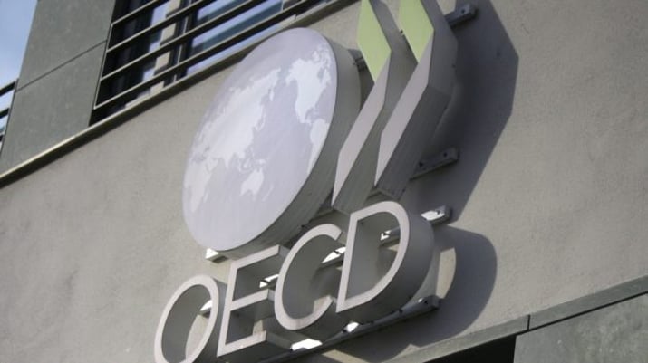 Logo da OCDE, na sigla em inglês