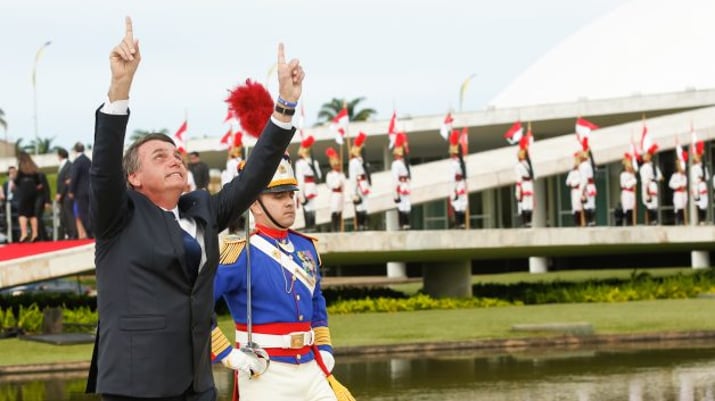 Presidente Jair Bolsonaro na abertura da Sessão Solene de Posse.