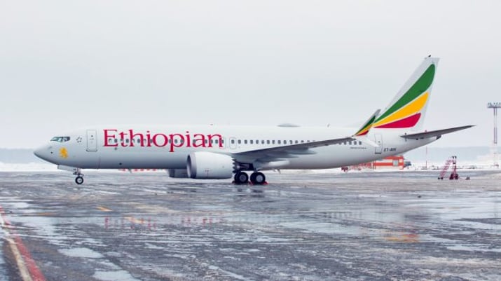 Aeronave Boeing 737 Max 8 da Ethiopian Airlines