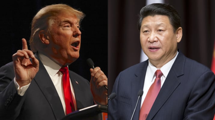 Os presidentes dos Estados Unidos, Donald Trump, e da China, Xi Jinping