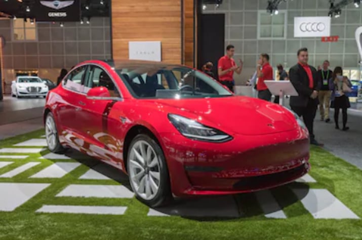 Carro elétrico modelo 3 da Tesla