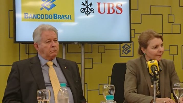 Rubem Novaes, presidente do Banco do Brasil, e Sylvia Coutinho, responsável pelo UBS no país