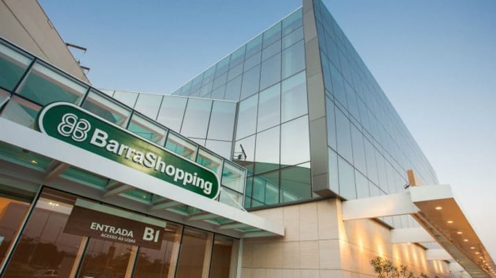 Fachada do Barra Shopping, um dos shoppings da Multiplan