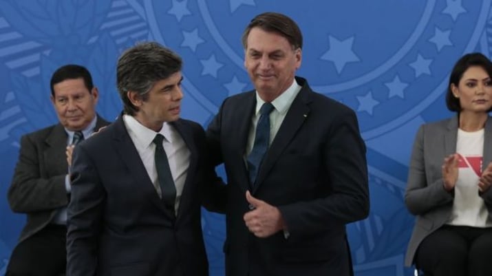 Nelson Teich e Jair Bolsonaro
