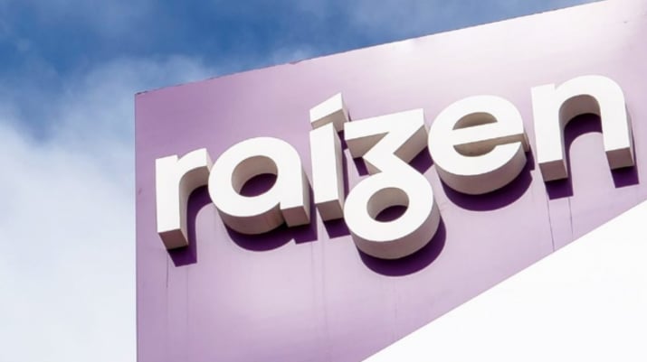 Placa com o logo da Raízen (RAIZ4), subsidiária da Cosan que fez IPO em 2021