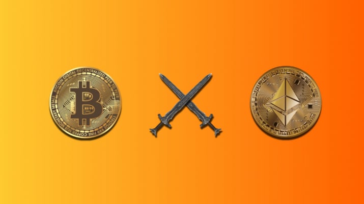 bitcoin (BTC) contra ethereum (ETH) quem vencerá a batalha das criptomoedas