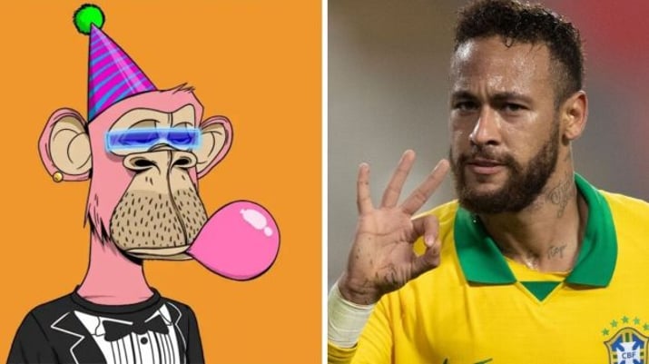 Neymar comprou NFT do Bored Ape Yacht Club e receberá criptomoedas por isso.