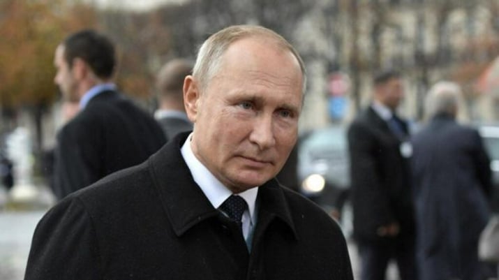 NÃO USAR ESSA FOTO - Foto de meio corpo do presidente da Rússia, Vladimir Putin, vestindo terno preto