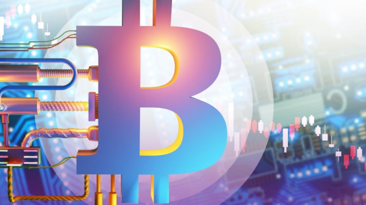 Bitcoin (BTC) com um fundo tecnológico