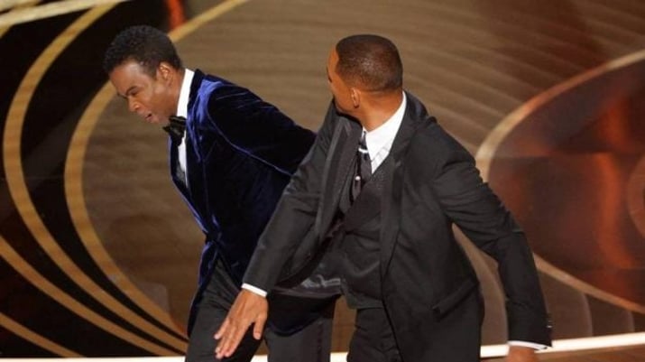 will smith dá tapa em chris rock durante Oscar