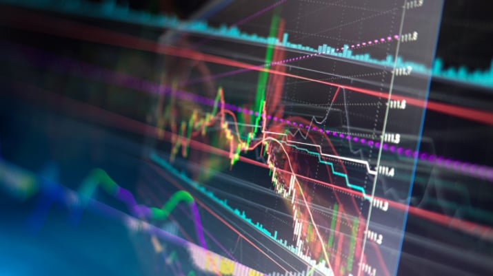 Gráfico de movimentação da bolsa de valores