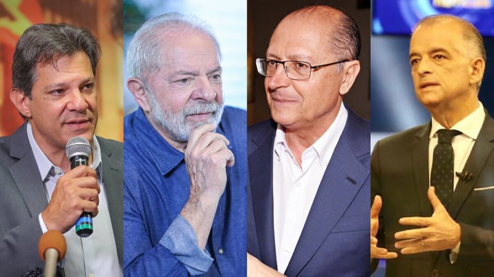 Haddad, Lula, Alckmin e França