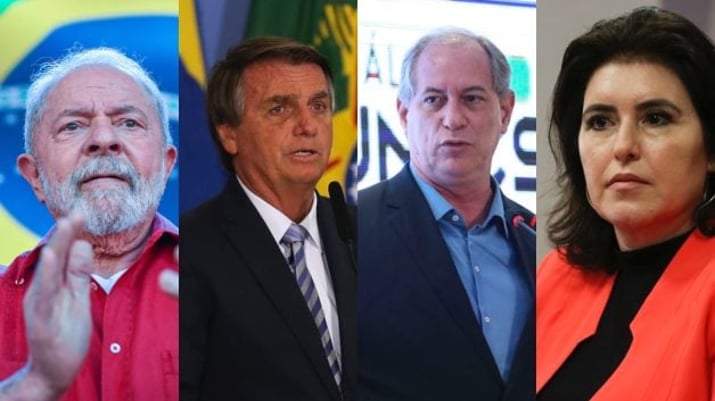 Lula, Bolsonaro, Ciro e Simone