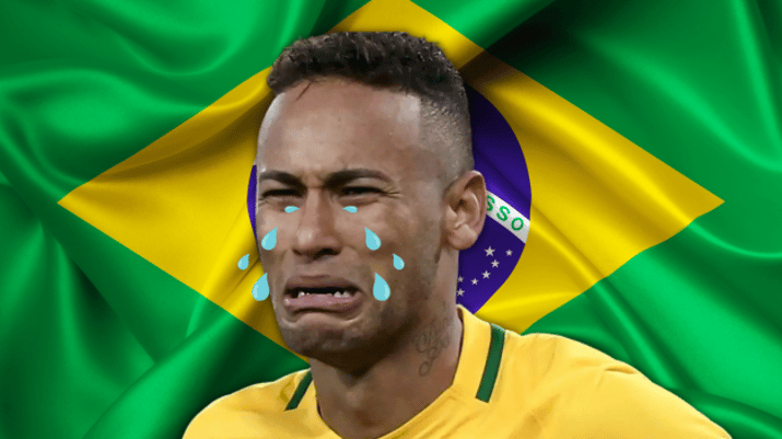 Neymar em lágrimas