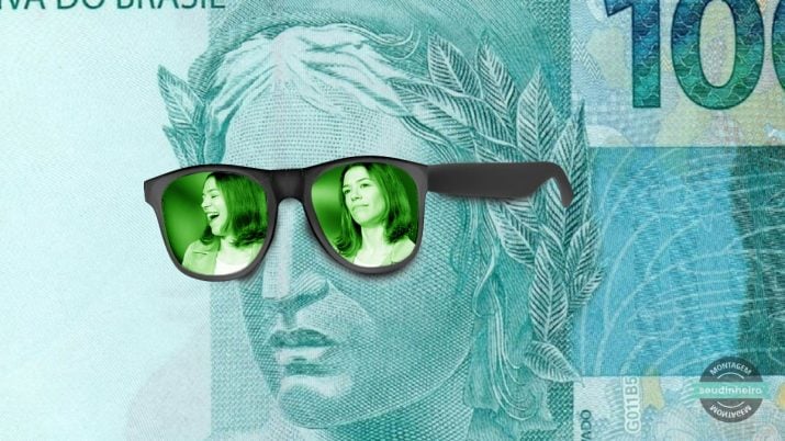 A Dinheirista - óculos na nota de 100 reais