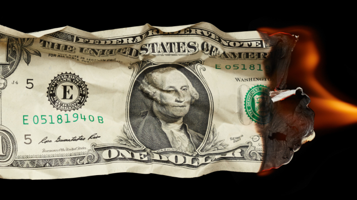 Dólar queimando