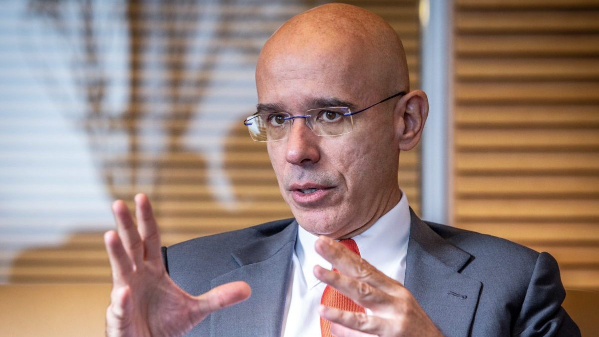 Sérgio Rial, presidente do banco Santander, na sede do Banco em São Paulo