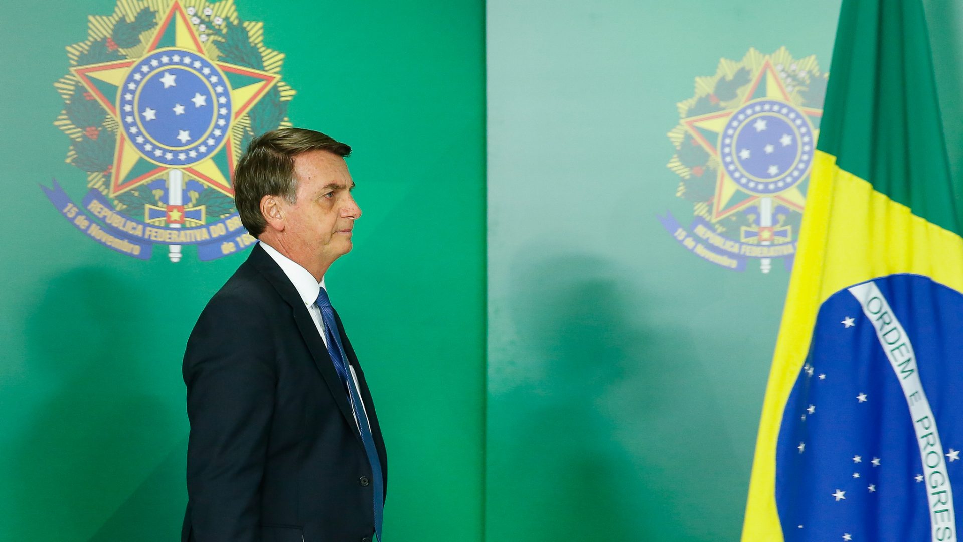 Presidente da República, Jair Bolsonaro, fala com a imprensa sobre rompimento de barragem da Vale em Brumadinho