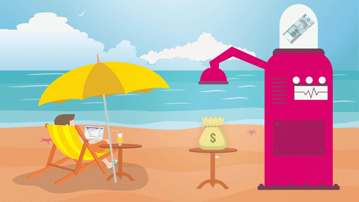 Gif sobre como investir dinheiro sem ter trabalho