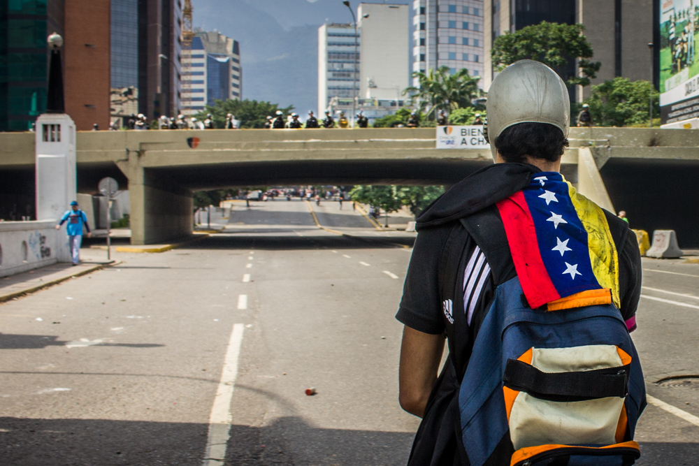 Manifestante venezuelano