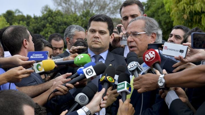 Paulo Guedes e Davi Alcolumbre