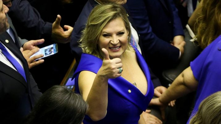 Deputada Joice Hasselmann durante sessão de posse dos Deputados Federais para a 56a Legislatura.