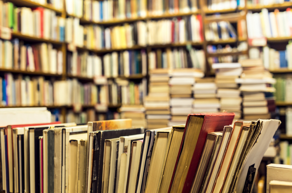 Livros em livraria