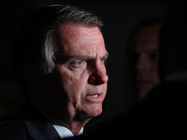 Jair Bolsonaro durante visita aos Estados Unidos