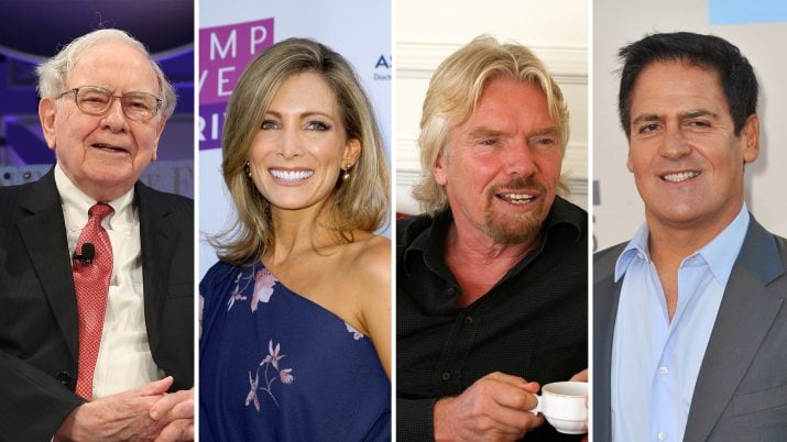 Mark Cuban, Richard Branson, Warren Buffet e Shannon Miller