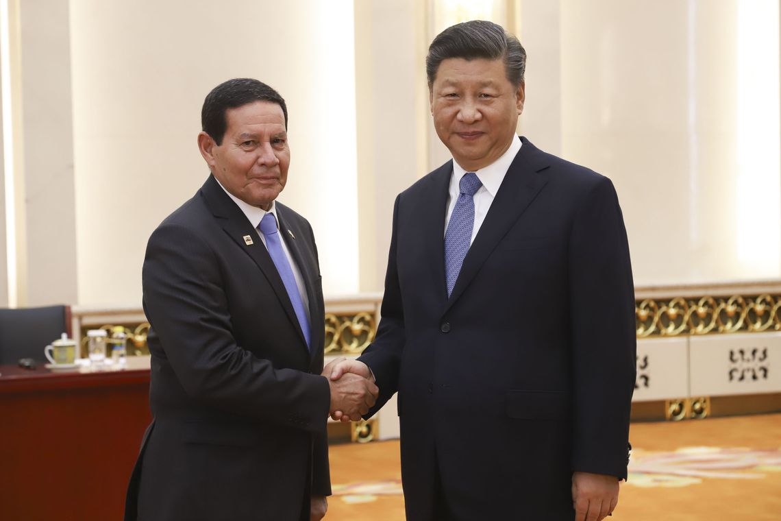 Hamilton Mourão e Xi Jinping