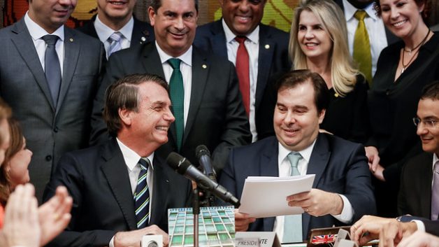 Jair Bolsonaro e o presidente da Câmara, Rodrigo Maia