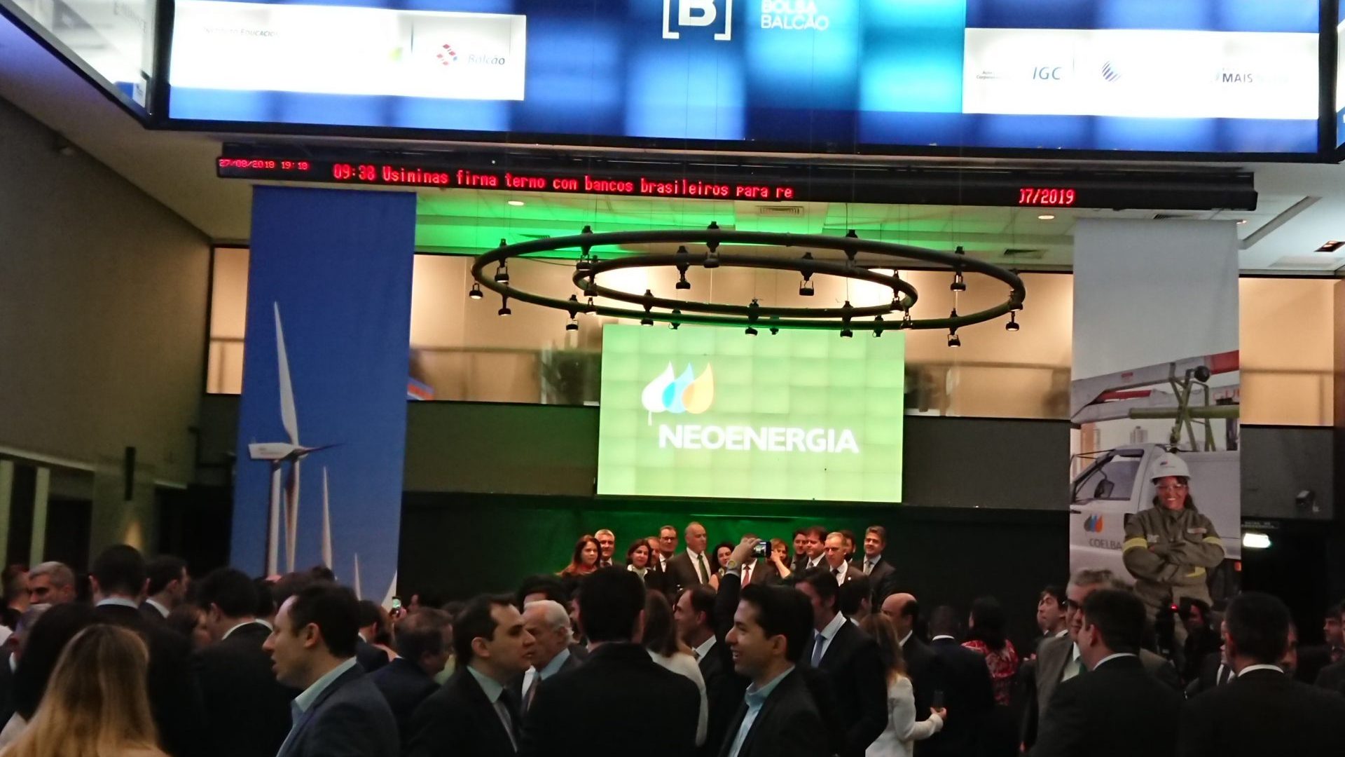 Cerimônia do IPO da Neoenergia