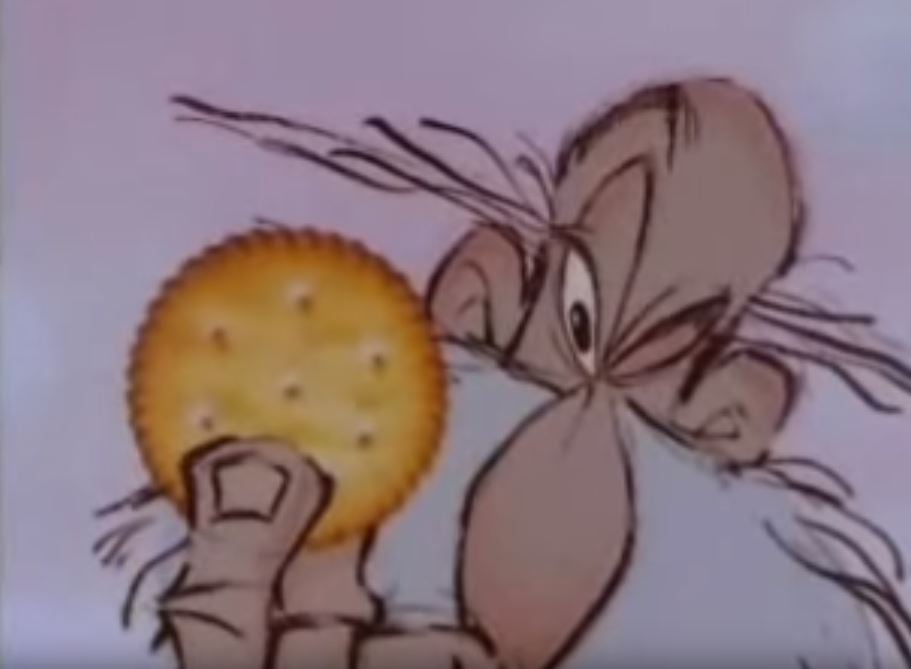 Frame de campanha publicitária da Tostines nos anos 80