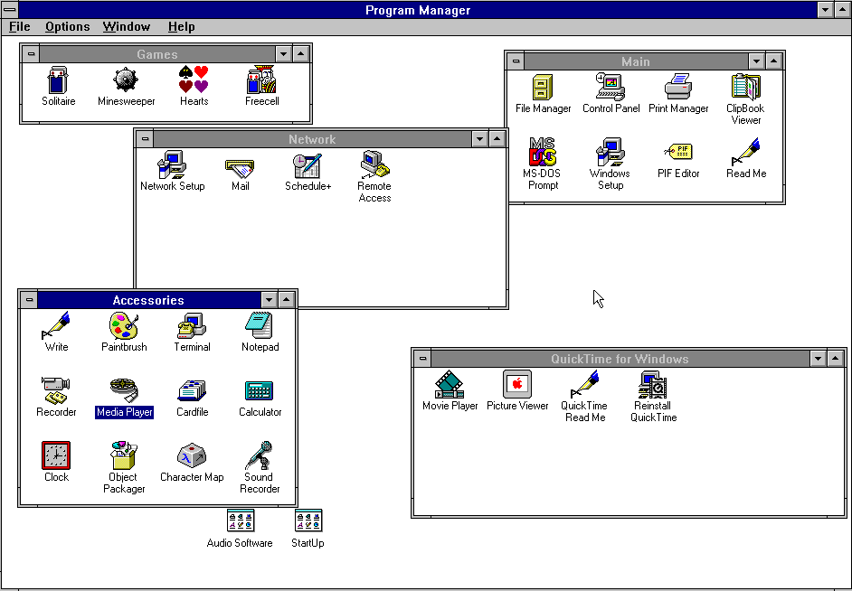 Tela do Windows 3.11