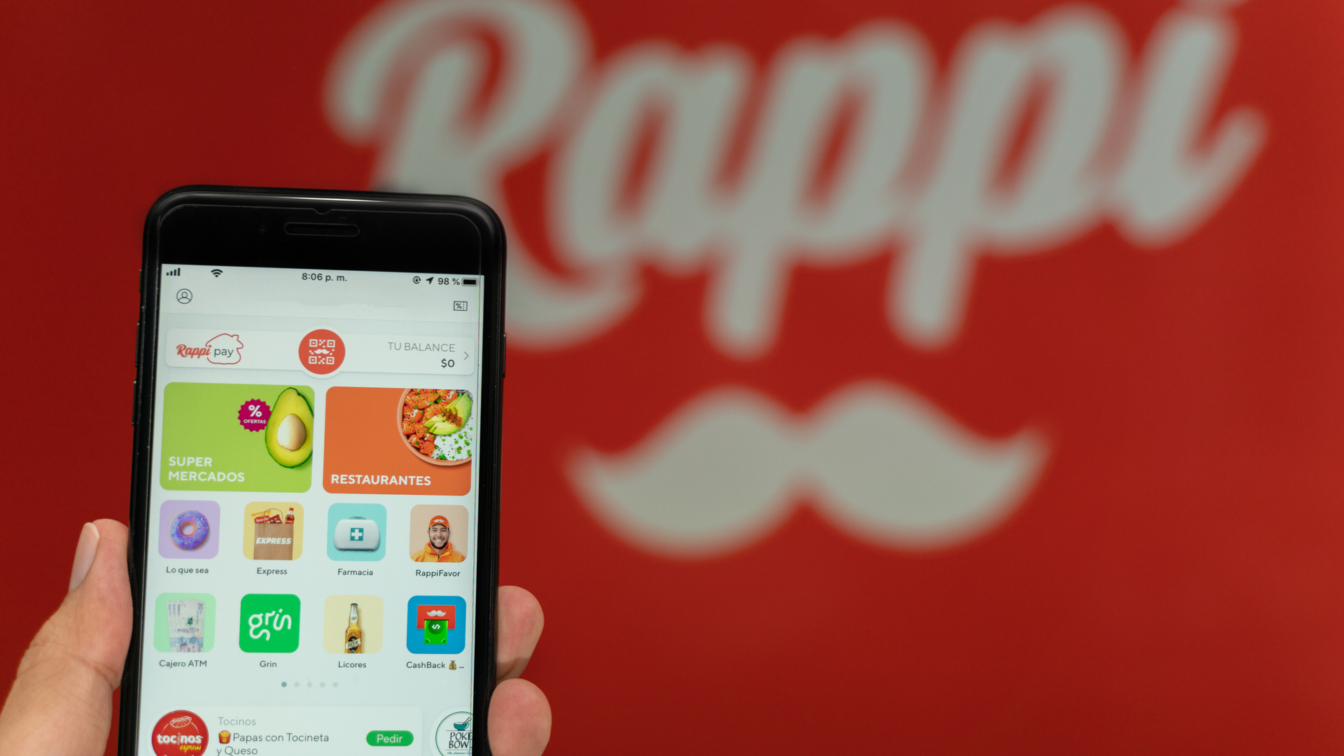 Imagem do aplicativo de entregas Rappi