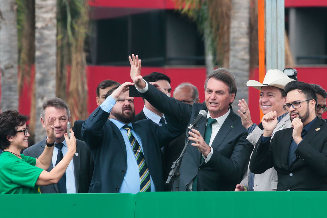 Jair Bolsonaro no evento de lançamento do partido Aliança pelo Brasil