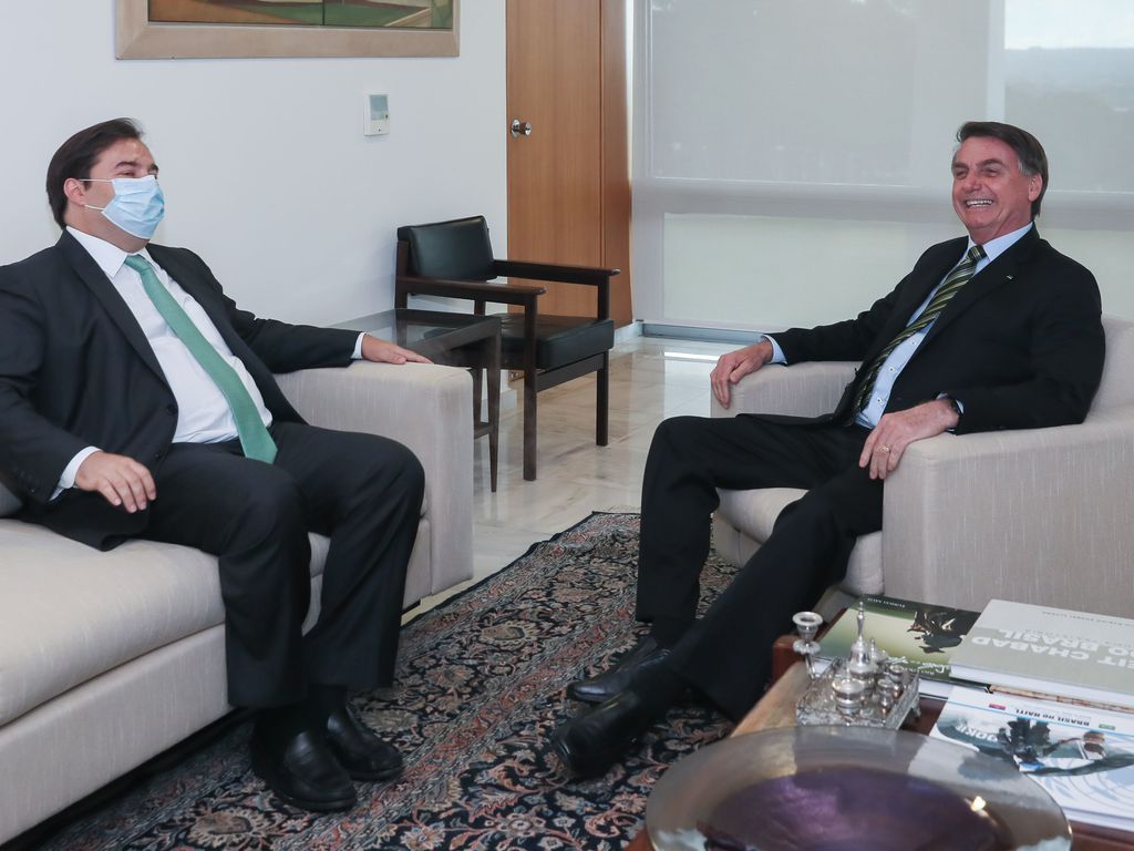 Rodrigo Maia e Jair Bolsonaro