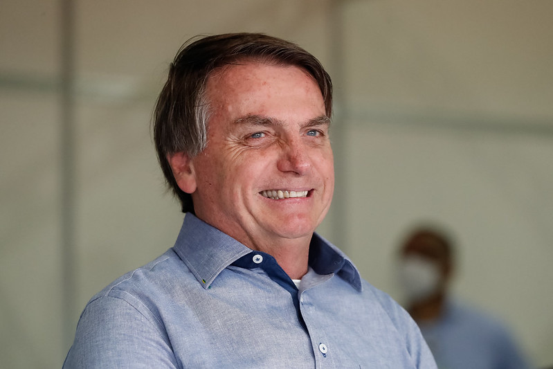 05/06/2020 Jair Bolsonaro, em cerimônia de inauguração do Hospital de Campanha de Águas Lindas de Goiás.