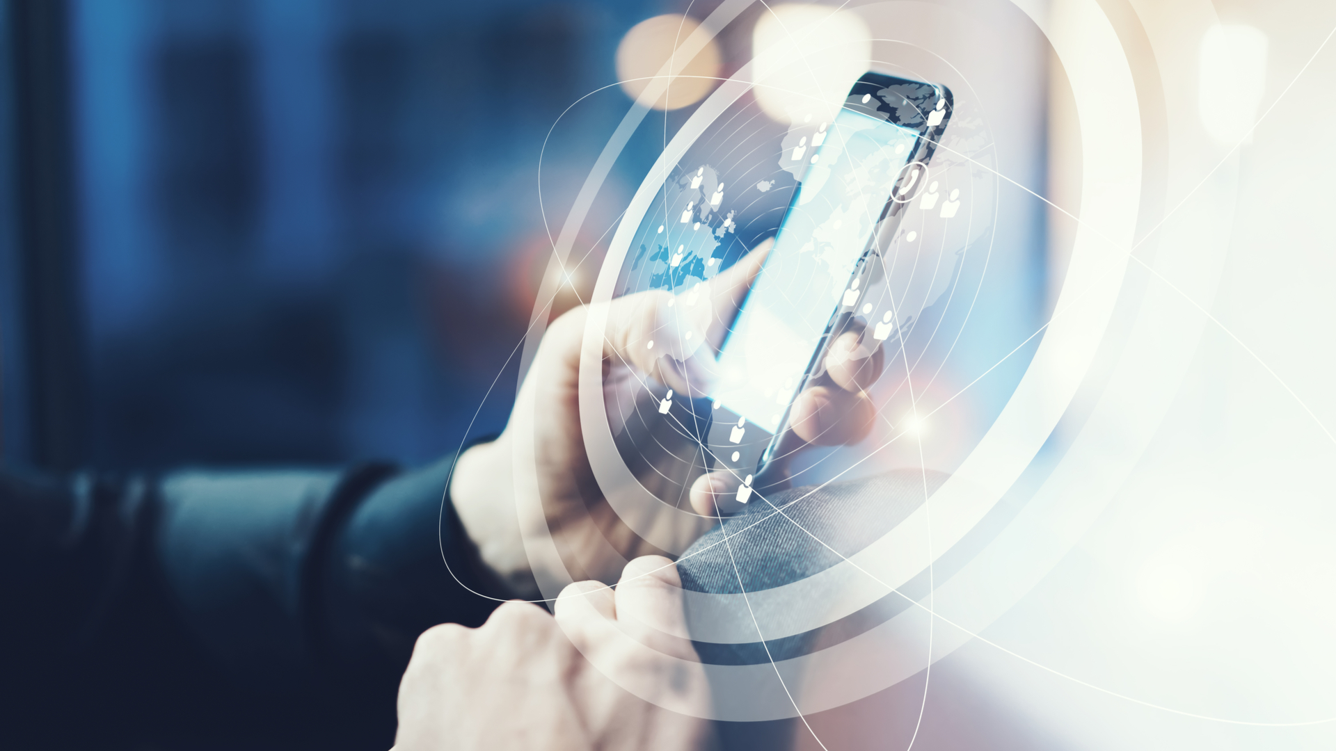 Imagem mostra celular com efeitos especiais
