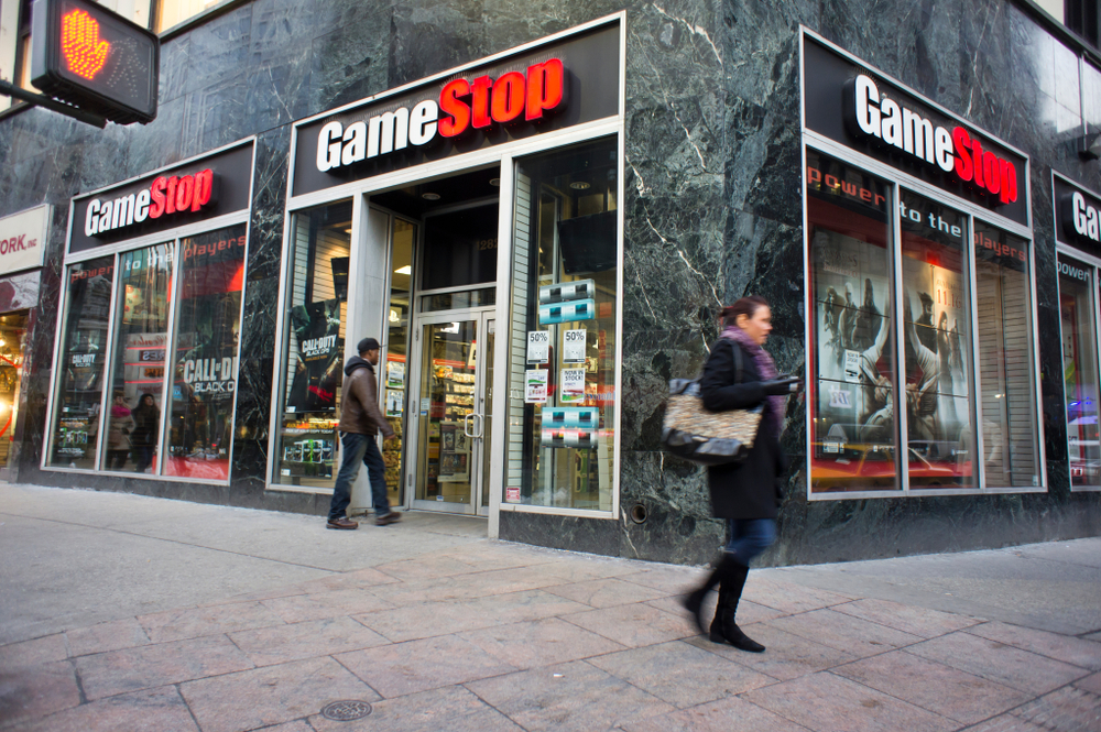 Loja de videogame Gamestop no bairro comercial Herald Square, em Nova York