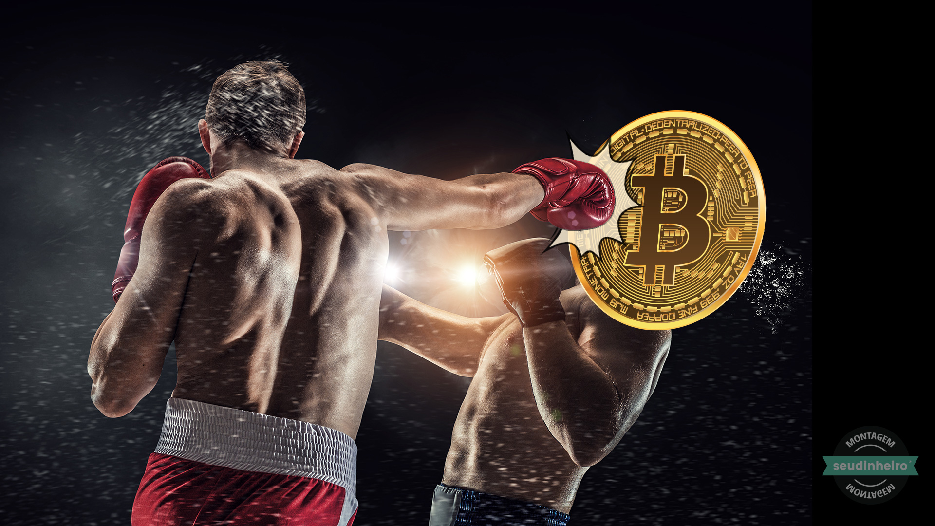 Bitcoin Boxe Ring Soco