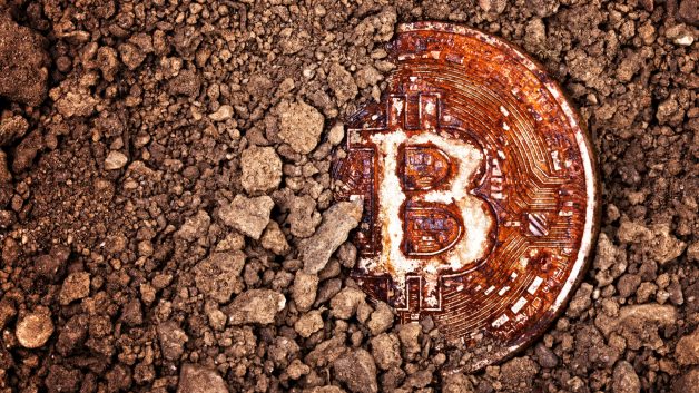 Bitcoin sendo soterrado